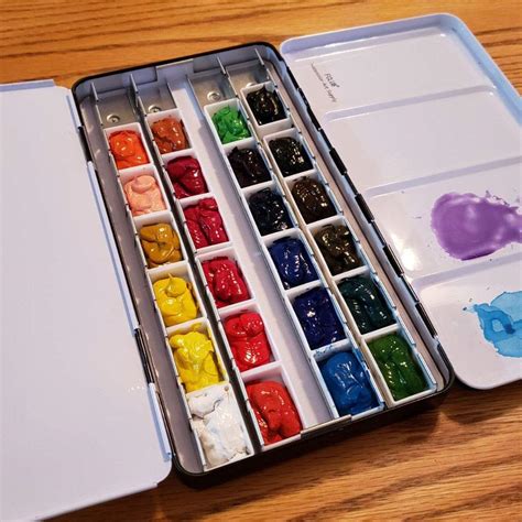 metal watercolour paint boxes|watercolour paint palette box.